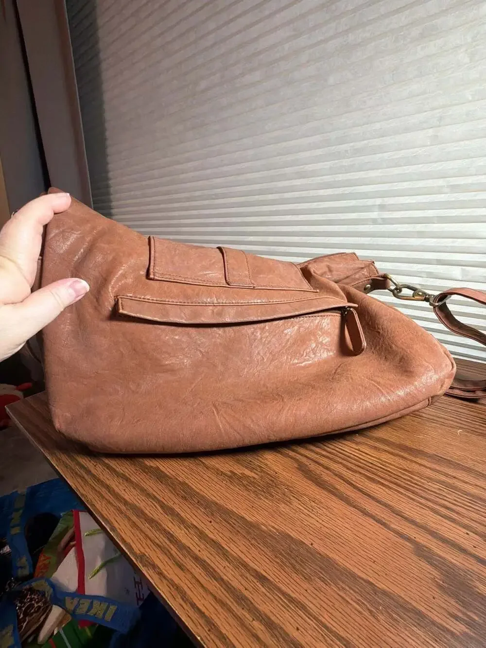 Kelly Moore Hobo Camera Bag Walnut Brown Leather